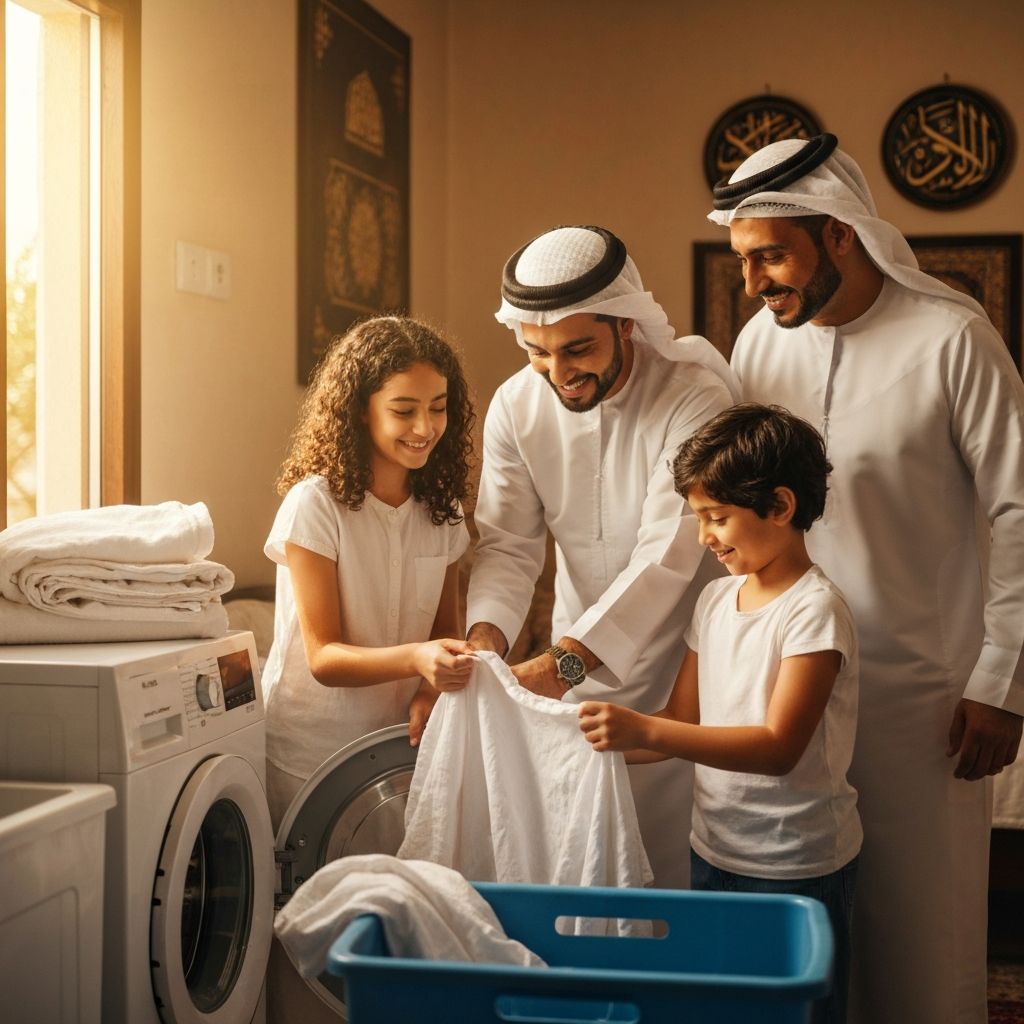 العائلة والعناية بالملابس